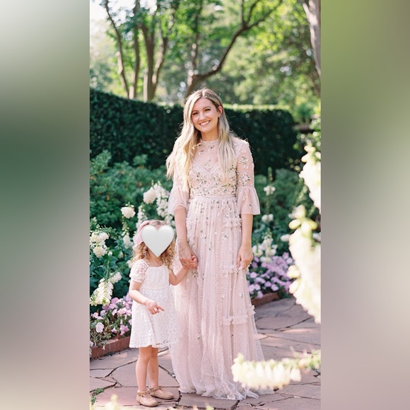 Needle and Thread Shimmer Ditsy Floral Maxi Dress size 6 - Picture 1 of 5